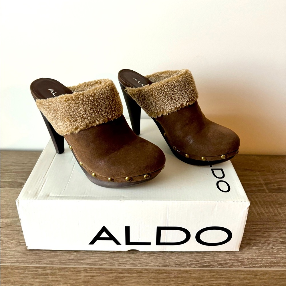 ALDO slides/mules with stud details
